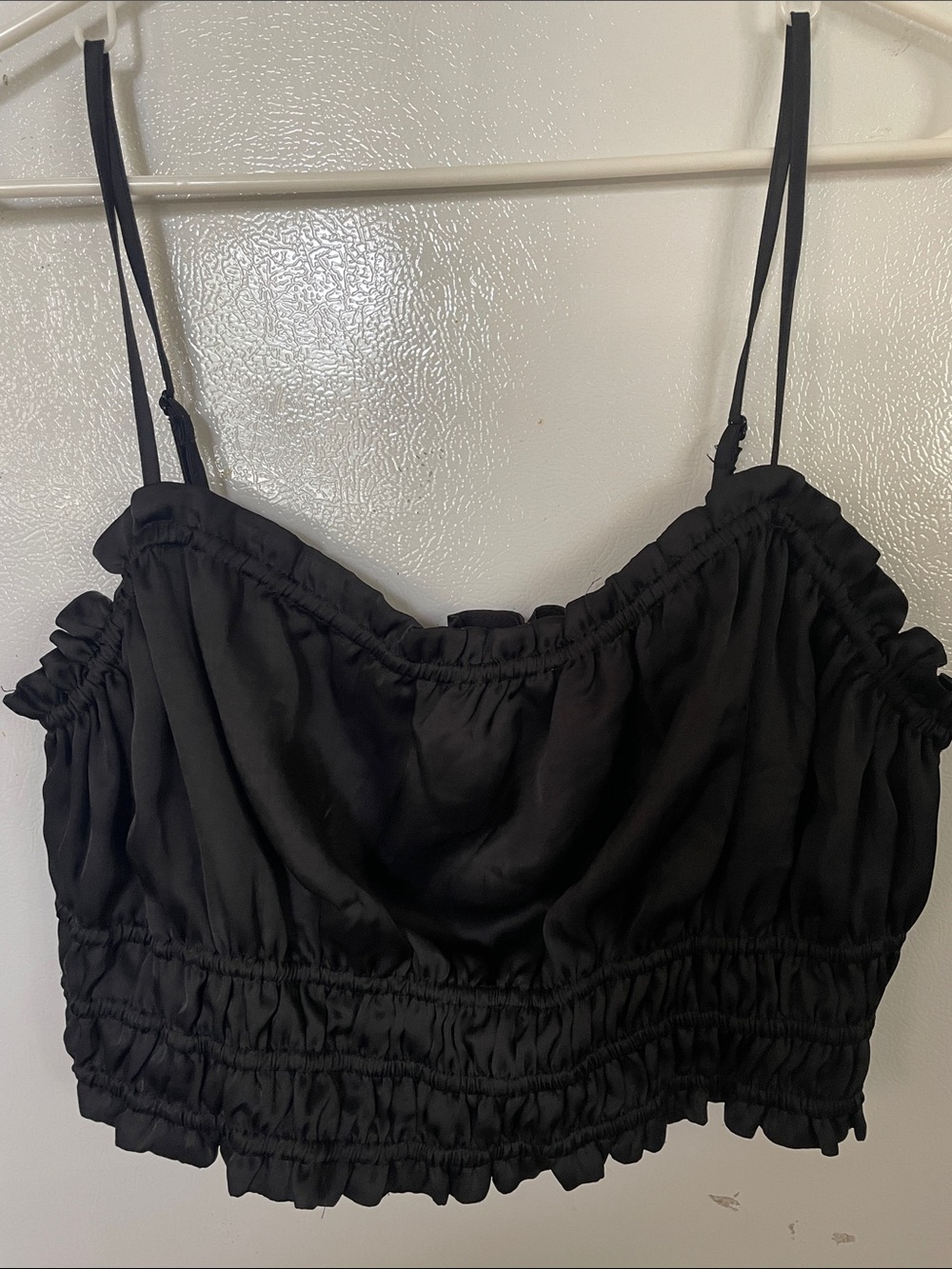 House of Harlow 1960 Large Black Mini Crop‎ Blouse